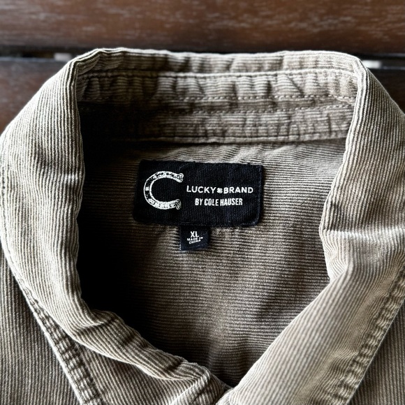 Lucky Brand Cole Hauser Corduroy Utility Shirt, size XL - Picture 3 of 5